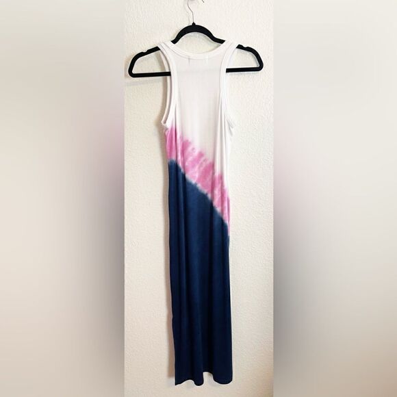 Anthropologie x Electric & Rose Venice Ribbed Maxi Dress M in pink white navy - Picture 4 of 8